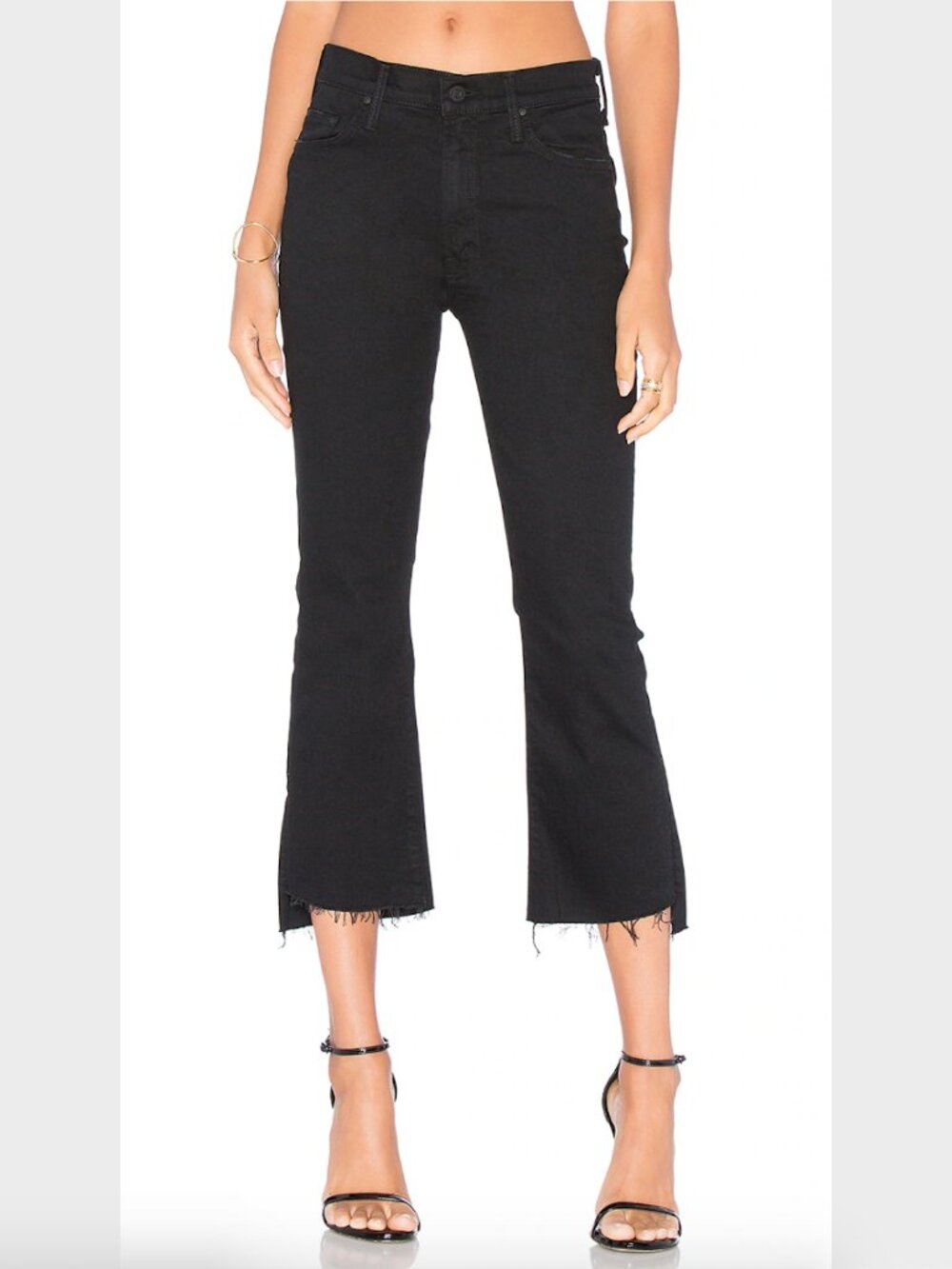 Mother Insider Crop Step Fray Jeans in Not Guilty Wash - Size 27